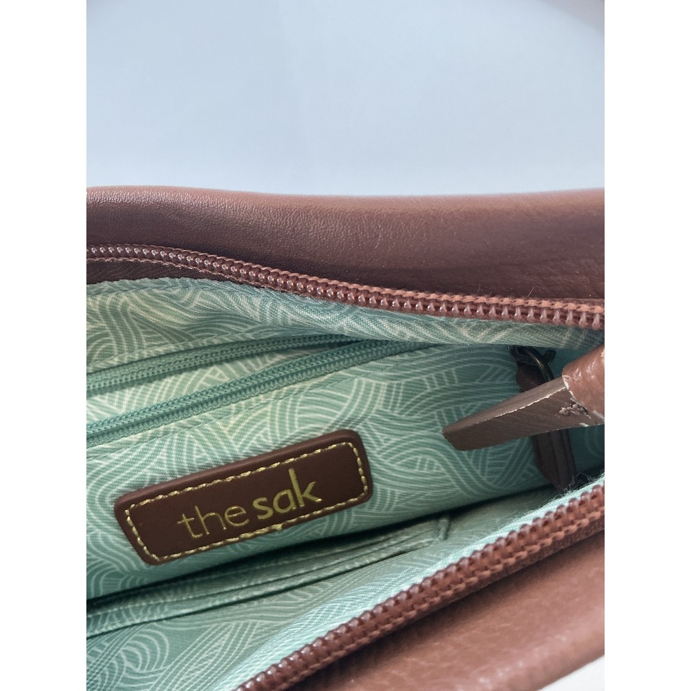 The Sak Sanibel Leather Crossbody Bag Brown Adjustable Strap Purse - Picture 11 of 15